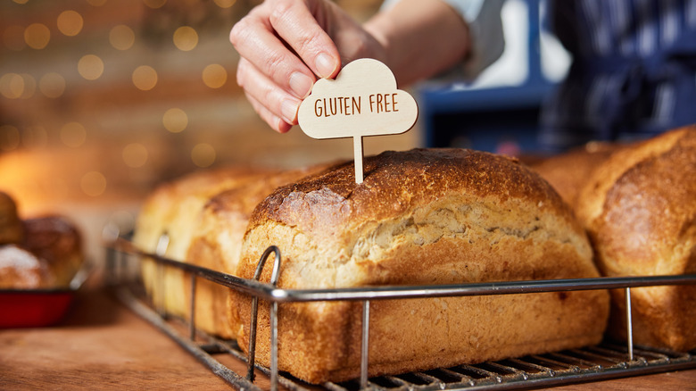 signe sans gluten dans les miches de pain