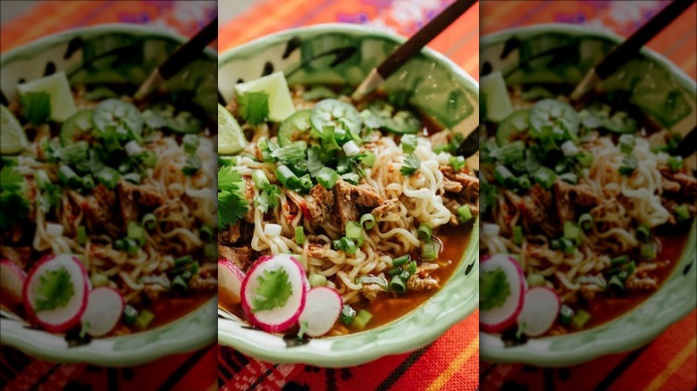 ramen aux piments poblano