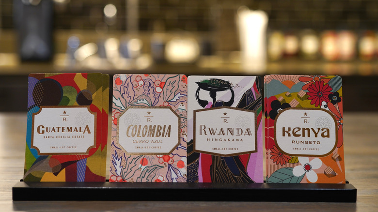 Cartes de café Starbucks Reserve