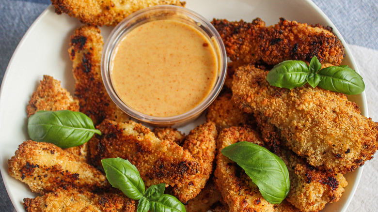 Tenders de poulet à la moutarde au miel