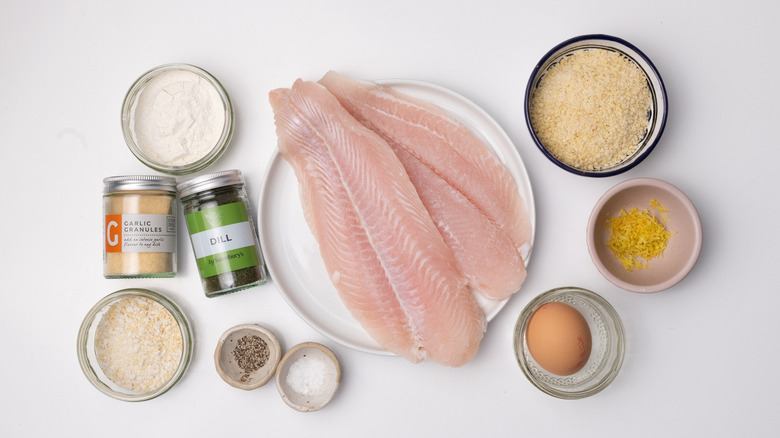 ingrédients du tilapia en croûte d'amandes cuites au four