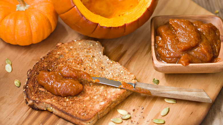 Tartinade de potiron sur toast 