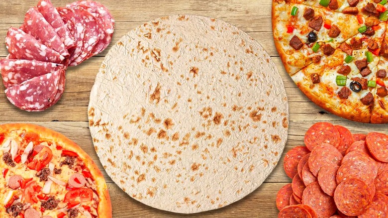 pita avec garniture à pizza