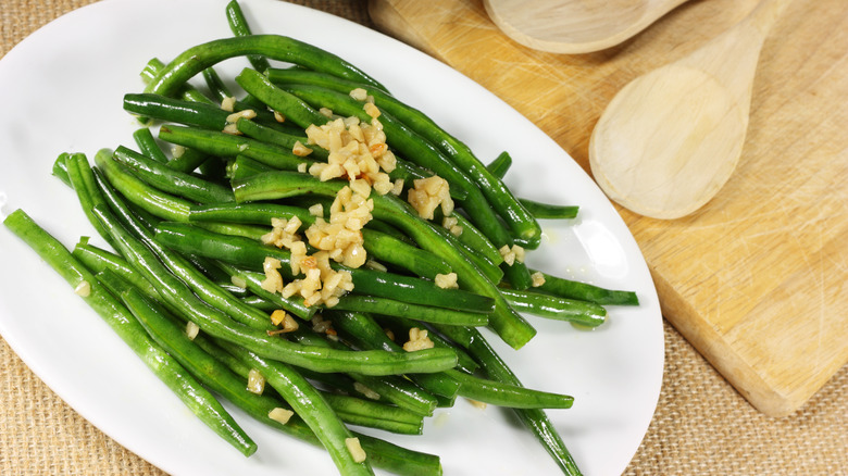 haricots verts à l'ail