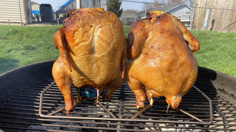 Poulet à la bière sur le gril