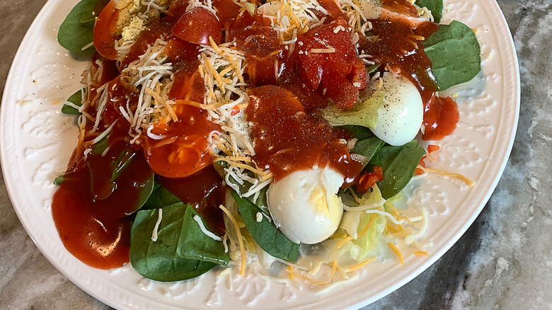 salade avec vinaigrette française