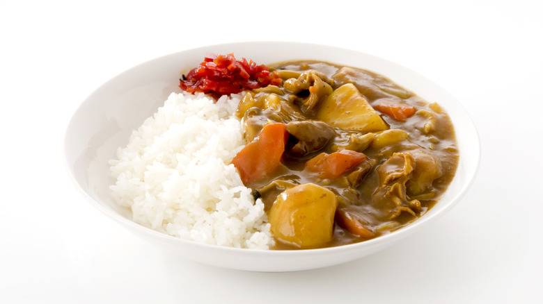 Curry et riz japonais