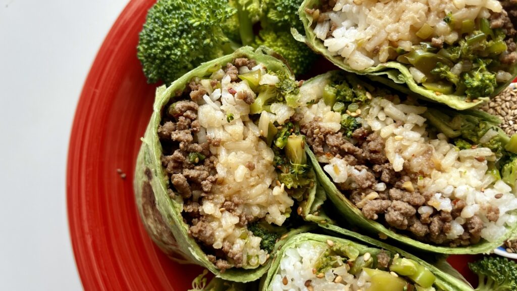 Recette de wraps au bœuf et au brocoli au sésame