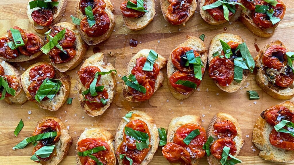 Des tomates rôties pour une bruschetta encore meilleure