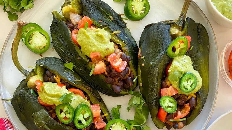 piments rellenos cuits au four