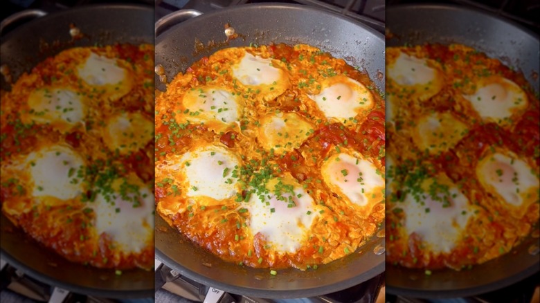 Plat d'œufs shakshuka