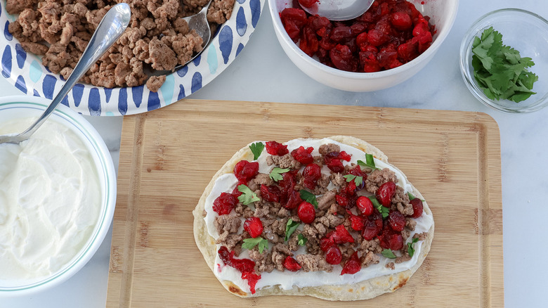 pain plat à la dinde et aux canneberges