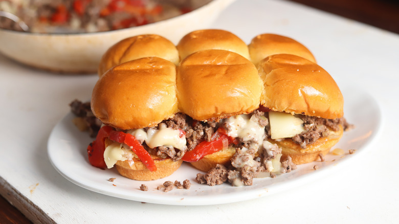 sloppy joe au cheesesteak de Philadelphie