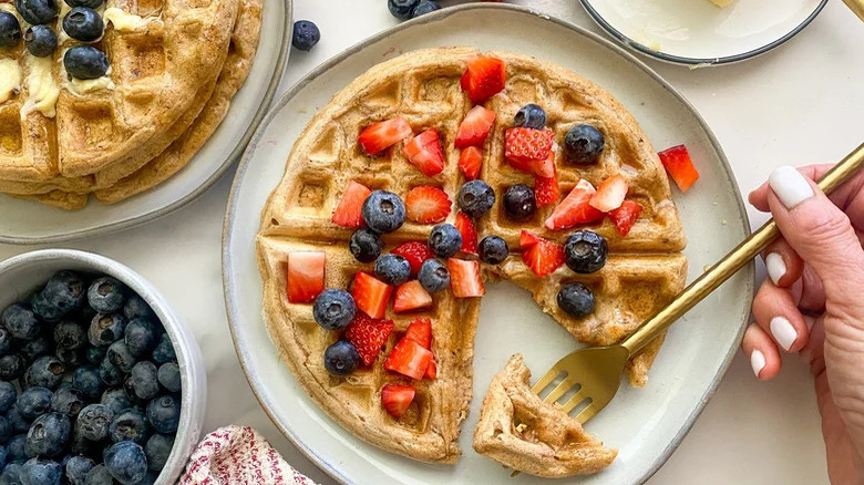 gaufre de lin aux fruits