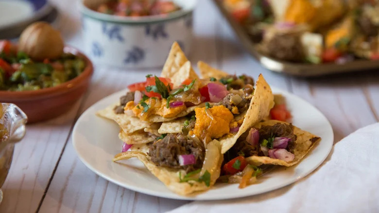 nachos aux lentilles frites