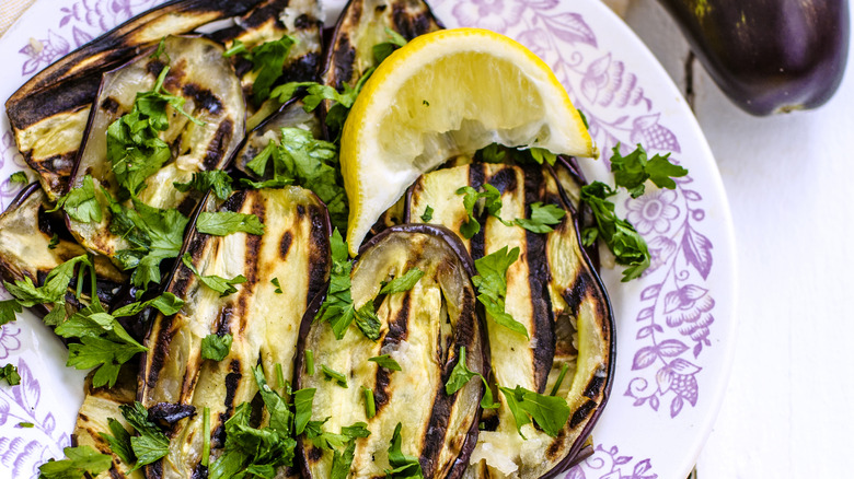 aubergines cuites au citron et pasrely